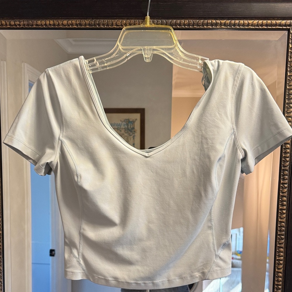 Lululemon Athletica mint green V-Neck Crop Top